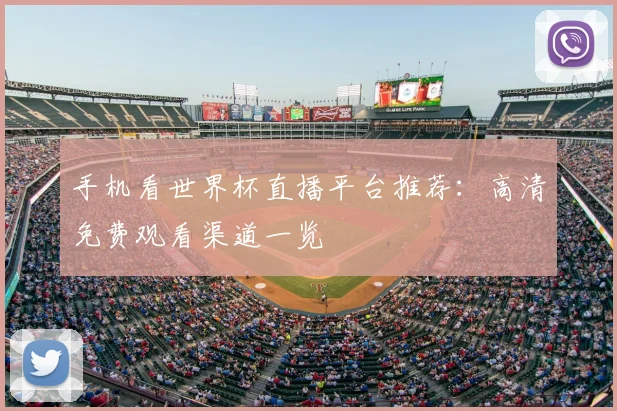 手机看世界杯直播平台推荐:高清免费观看渠道一览